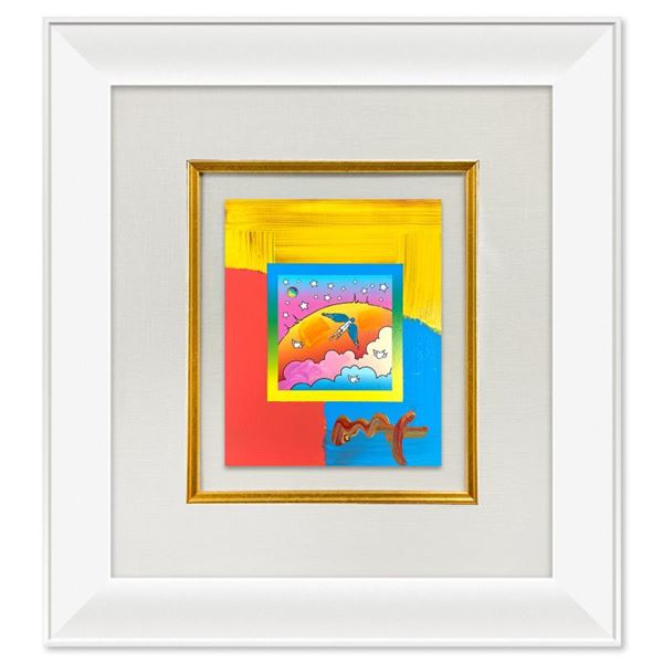Peter Max "Angel with Clouds" Original Mixed Media on Paper