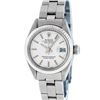 Image 2 : Rolex Ladies Stainless Steel Silver Index Date Wristwatch