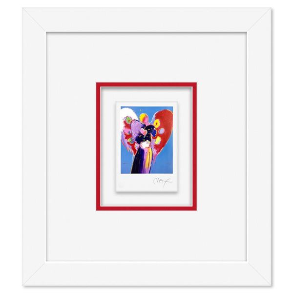 Peter Max "Blue Angel with Heart" Limited Edition Lithograph on Paper