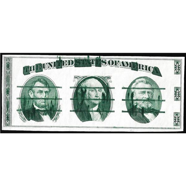 Circa 1970's Washington Center Giori Test Ink Smear Error Note