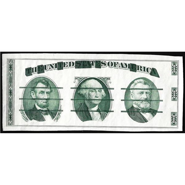 Circa 1970's Washington Center Giori Test Note