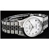 Image 6 : Rolex Men's Stainless Steel White Roman Datejust Wristwatch