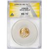 Image 1 : 1998 $5 American Gold Eagle Coin ANACS MS70