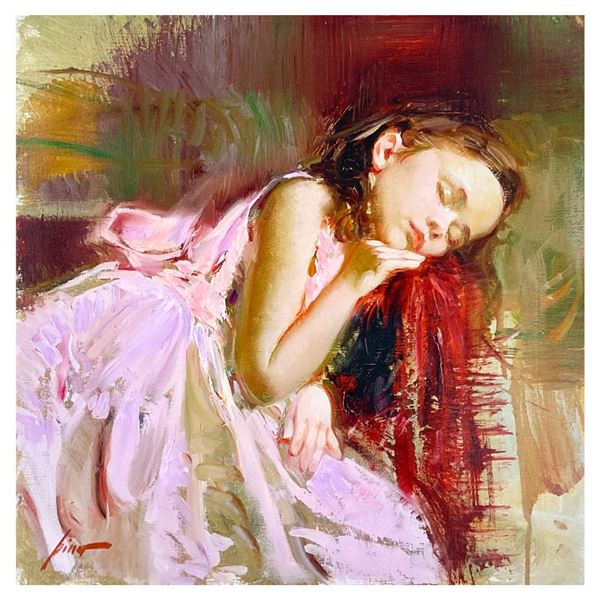 Pino (1939-2010) "Compleanno Girl" Limited Edition Giclee on Canvas