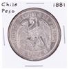 1881 Chile Un Peso Silver Coin