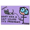 Todd Goldman "Pregnant Cat" Original Acrylic on Canvas