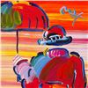 Image 2 : Peter Max "Umbrella Man" Original Mixed Media on Paper