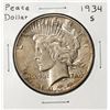1934-S $1 Peace Silver Dollar Coin