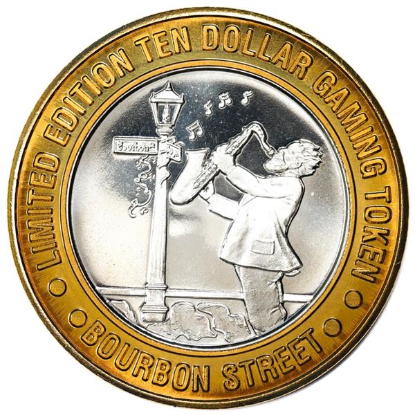 .999 Fine Silver Bourbon Street Hotel & Casino, NV $10 Limited Edition Gaming Token