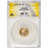 Image 1 : 1998 $5 American Gold Eagle Coin ANACS MS70