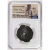 Image 1 : Byzantine Empire 1195-1203 AD Alexius III Bi Aspron Trachy Ancient Coin NGC AU