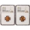 Lot of (2) 1937-D Lincoln Wheat Cent Coins NGC MS67RD