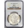 Image 1 : 1921 $1 Morgan Silver Dollar Coin NGC MS63