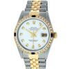 Image 3 : Rolex Mens Two Tone Sapphire and Diamond Datejust Wristwatch
