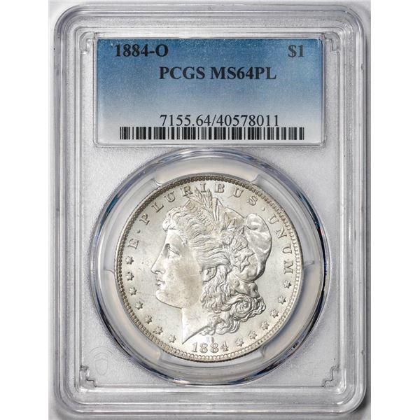 1884-O $1 Morgan Silver Dollar Coin PCGS MS64PL
