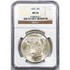 Image 1 : 1925 $1 Peace Silver Dollar Coin NGC MS64