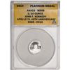 2014 Proof 1/10 oz Platinum JFK Apollo 11 Anniversary Medal ANACS MS68
