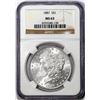 Image 1 : 1887 $1 Morgan Silver Dollar Coin NGC MS63