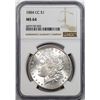 Image 1 : 1884-CC $1 Morgan Silver Dollar Coin NGC MS64 Reverse Toning