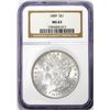 Image 1 : 1889 $1 Morgan Silver Dollar Coin NGC MS63