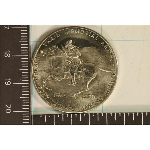 1935 PONY EXPRESS DIAMOND JUBILEE BRILLIANT UNC