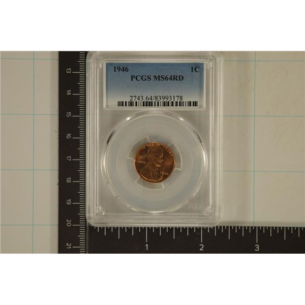 1946 LINCOLN WHEAT CENTS PCGS MS64RD