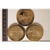Image 1 : 3-1.2 OUNCE SOLID BRONZE PF MEDALS: EACH