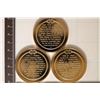 Image 2 : 3-1.2 OUNCE SOLID BRONZE PF MEDALS: EACH
