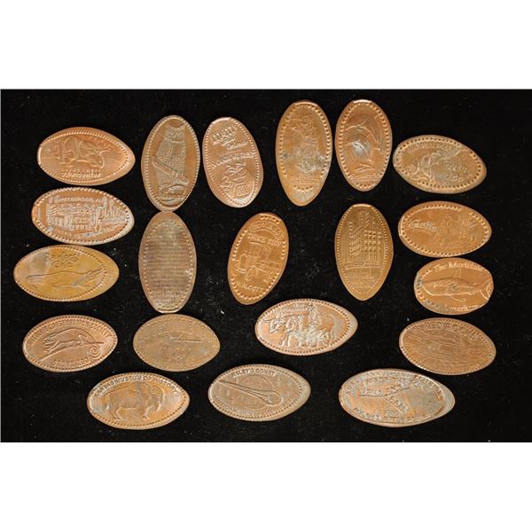 20-ELONGATED CENTS: RAINFOREST CAFE, M&M WORLD,
