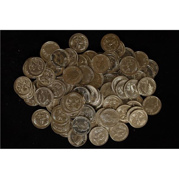 100-1990'S  ASSORTED AUSTRALIAN BU 5 CENT COINS