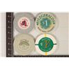 Image 1 : 4-$1 PLASTIC CASINO GAMING TOKENS: ALADDIN,