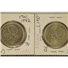 Image 2 : 1946 & 1950 SWEDEN SILVER 50 ORE AU / UNC .1234