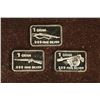 Image 1 : 3-1 GRAM .999 FINE SILVER PF WEAPON THEMED INGOTS
