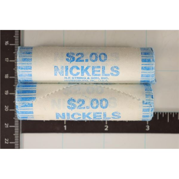2-SOLID DATE ROLLS OF $2 2003-P JEFFERSON NICKELS