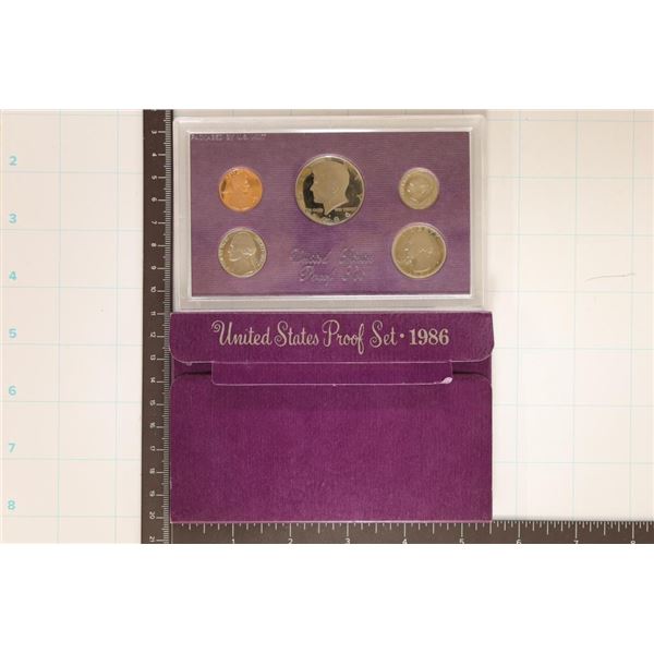 1986 US PROOF SET (WITH BOX)
