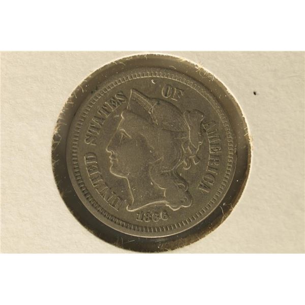 1866 THREE CENT PIECE (NICKEL)