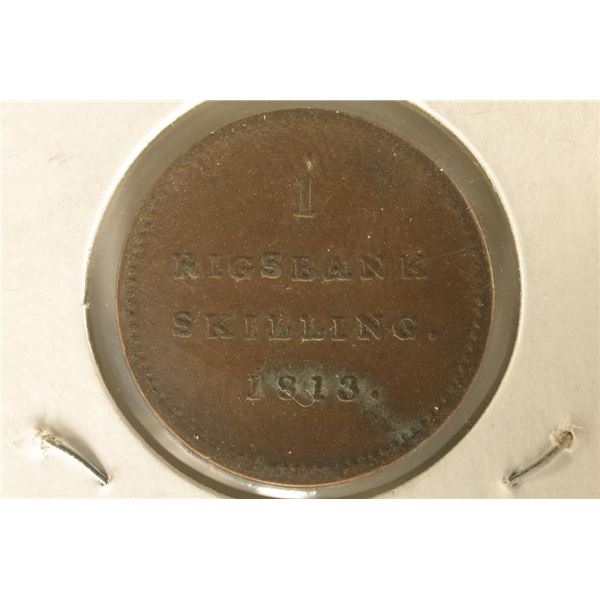 1813 DENMARK 1 SKILLING KM-680
