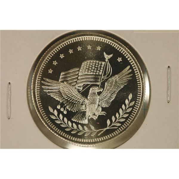 1 TROY OZ .999 FINE SILVER UNC ROUND SILVER TRADE