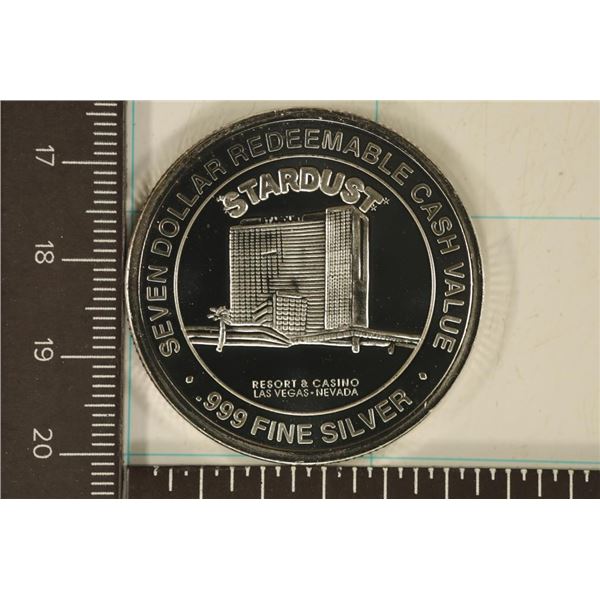 .65 TROY OZ. PF SILVER CASINO TOKEN STARDUST