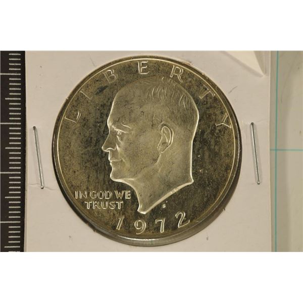 1972-S IKE SILVER DOLLAR SOME CLOUDING-