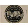 Image 1 : 1 TROY OZ .999 FINE SILVER PF ROUND STAGECOACH