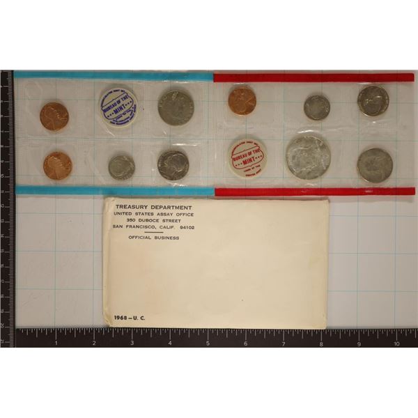 1968 US MINT SET (UNC) P/D (WITH ENVELOPE)  40%