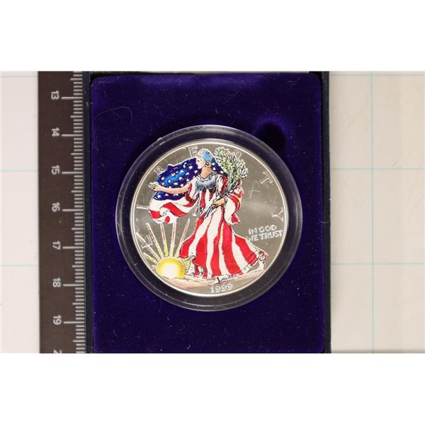 1999 AMERICAN SILVER EAGLE COLORIZED BU WITH