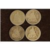 Image 1 : 1853, 1884, 1886 & 1887 SILVER SEATED LIB DIMES
