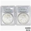 Image 1 : [2] 2006-W Silver Eagle PCGS MS69 20th ANNIV.