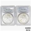 Image 1 : [2] 2006-W Silver Eagle PCGS MS69 20th ANNIV.