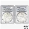 Image 1 : [2] 2006-W Silver Eagle PCGS MS69 20th ANNIV.