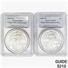 Image 1 : [2] 2006-W Silver Eagle PCGS MS69 20th ANNIV.