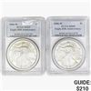 Image 1 : [2] 2006-W Silver Eagle PCGS MS69 20th ANNIV.