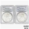 Image 1 : [2] 2006-W Silver Eagle PCGS MS69 20th ANNIV.